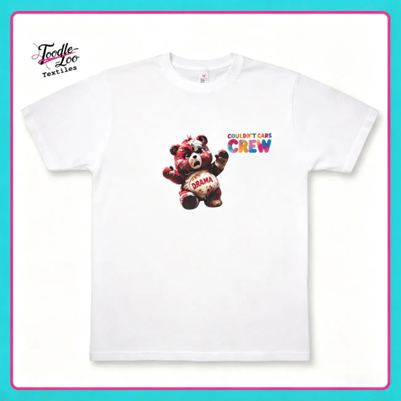 Couldn't Care Less: Drama T-shirt, front view